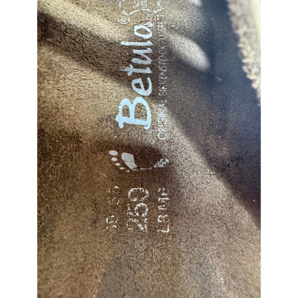 Betula By Birkenstock 250 Unisex Sandals L8/M6 EU 39 Boho Brown Worn Slip On - Picture 3 of 5